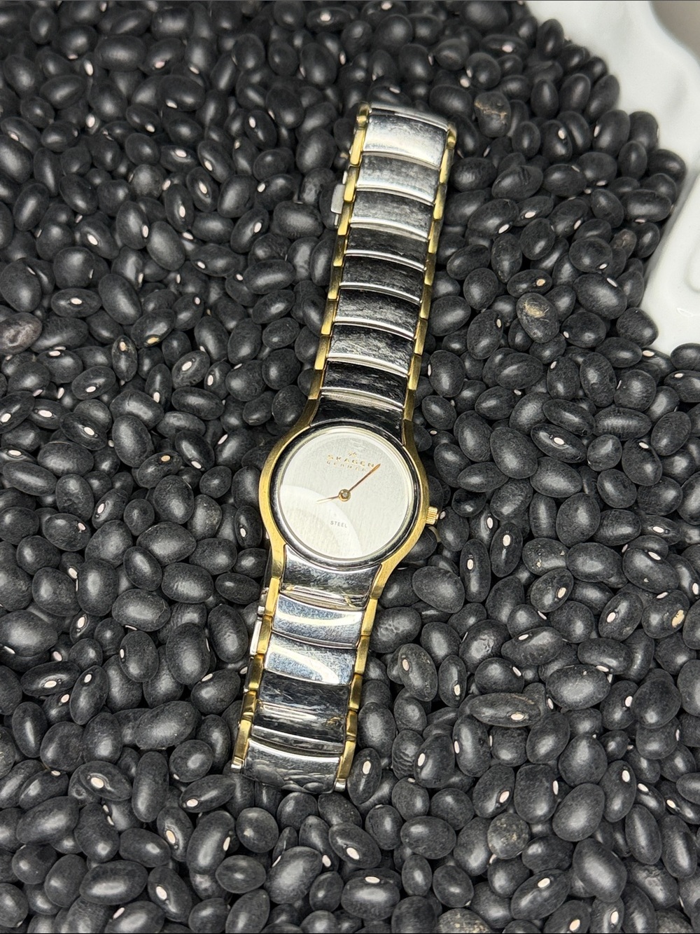 Skagen Two-Tone Silver and Gold Women's Bracelet Watch